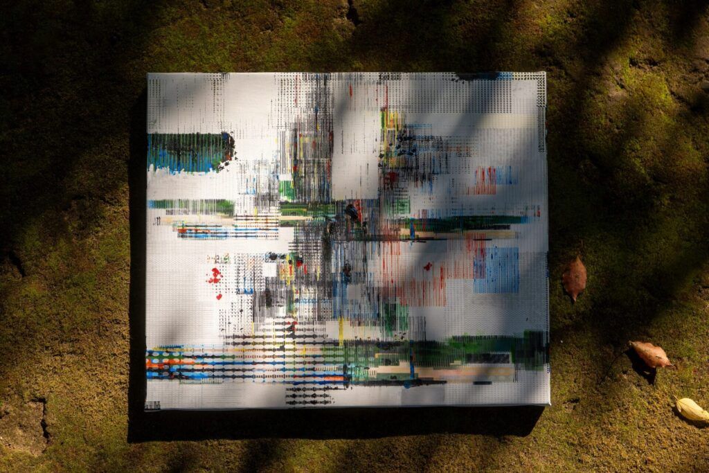Landscape 6, mixed media on canvas, 45.5 × 38 cm, 2024, by Asa Aida