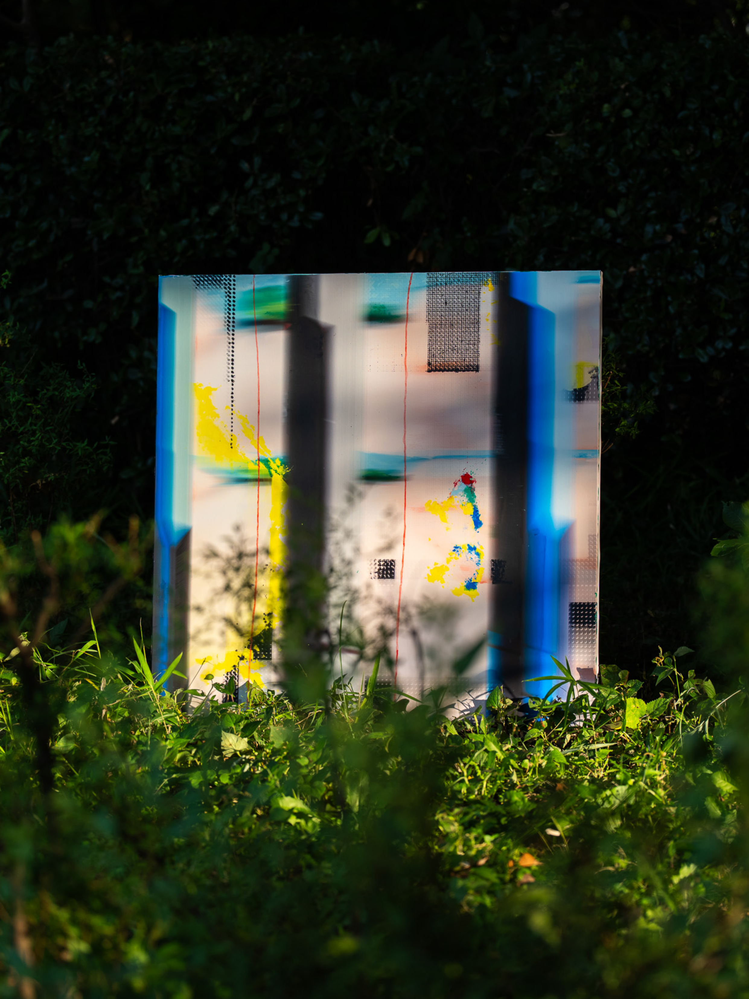 Light5, mixed media on canvas, 91 × 91 cm each, 2025, by Asa Aida