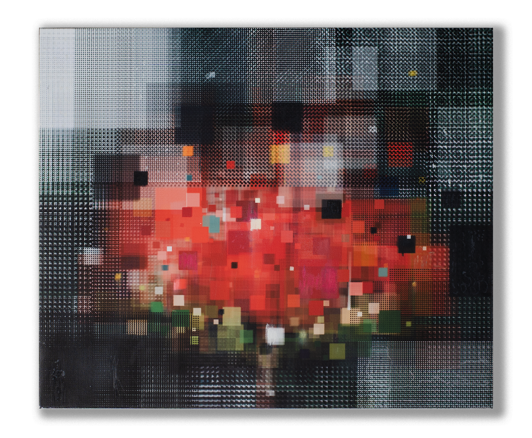 SuikA2, mixed media on canvas, 45.5 × 38 cm, 2022, by Asa Aida